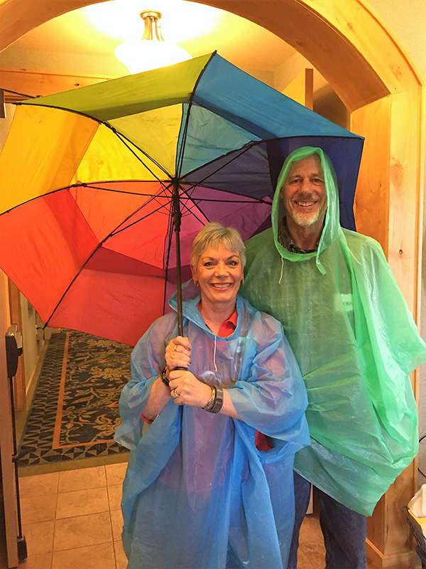 Ernie and Kathy at an April Showers-themed Memory Cafe